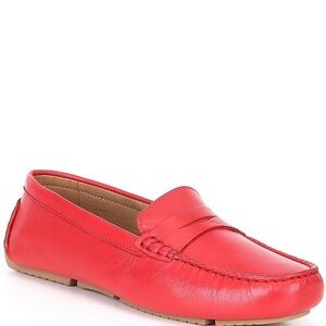 Flat LTD Red Morgan Leather Penny Loafers Size 10